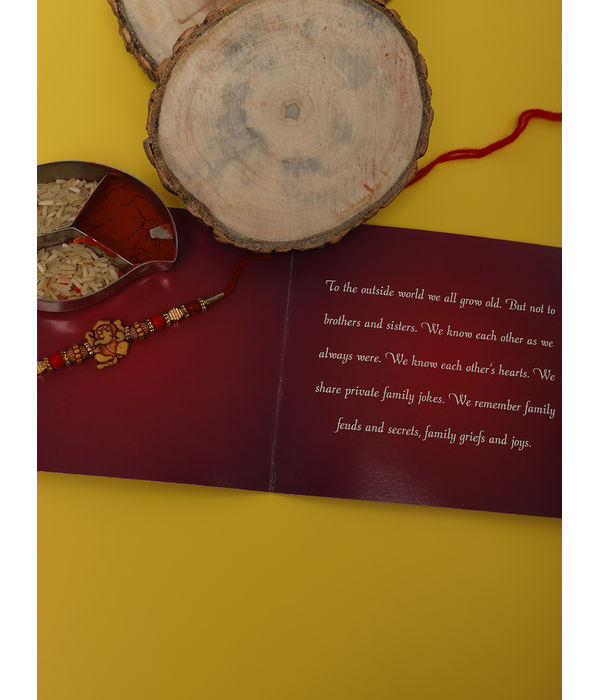 YouBella Rakhi and Greeting Card Combo for Brother